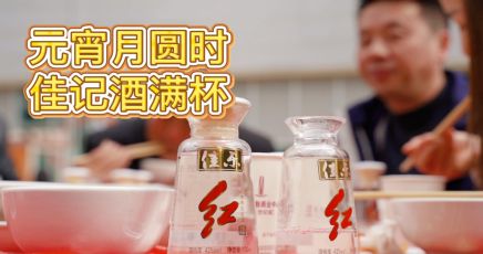 元宵月圆时，佳记酒满杯